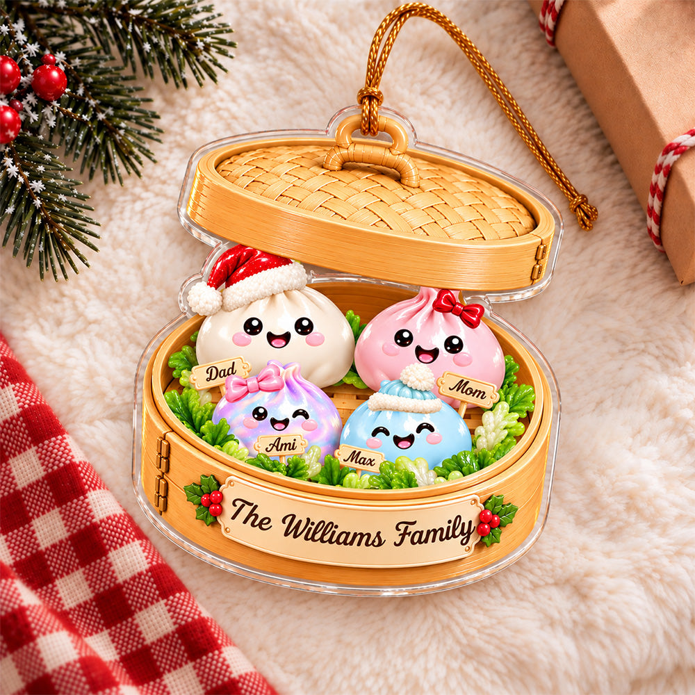Personalized Steamer Basket Dumpling Christmas Acrylic Ornament Gift For Family LM32 670143
