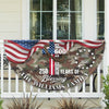 Custom Family Name USA 250th Anniversary 1776–2026 Camo Non-pleated Fan Flag HO82 901506