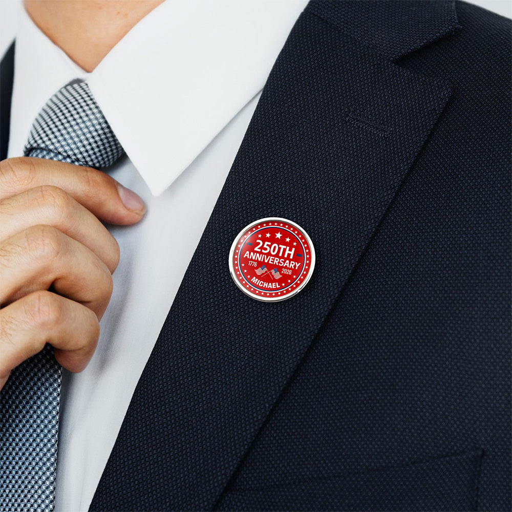 Custom Name America 250th Anniversary 1776-2026 Lapel Pin LM32 899691