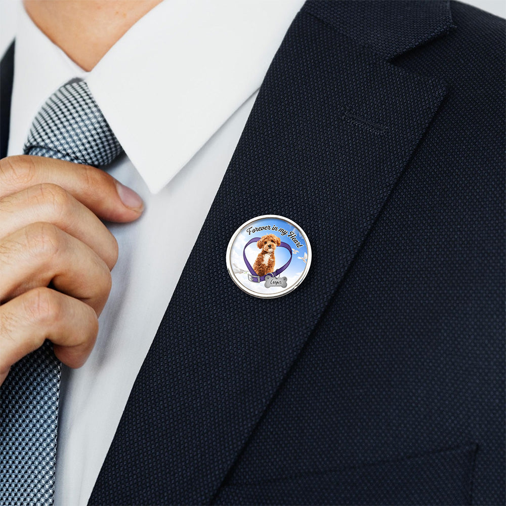 Custom Photo Forever In My Heart Memorial Lapel Pin LM32 899693