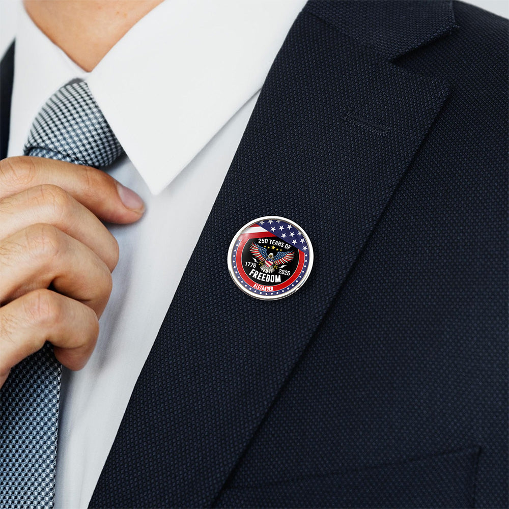 Custom Name America 250 Years of Freedom 1776-2026 Eagle Lapel Pin LM32 899689