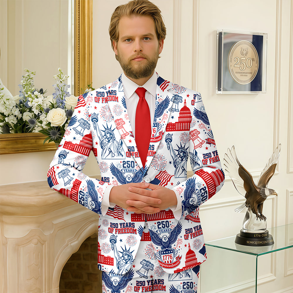 Personalized 250 Years Of Freedom America Men's Suit CH07 911034