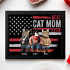Custom Photo Best Dog Cat Dad Ever US Flag Picture Frame Uniform Ver HA75 892190