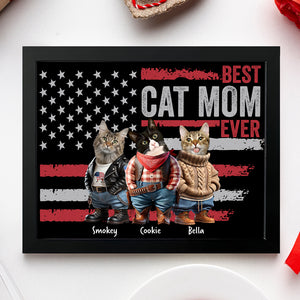 Custom Photo Best Dog Cat Dad Ever US Flag Picture Frame Uniform Ver HA75 892190