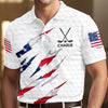 Personalized Golf Ball Pattern America Flag Polo Shirt Gift For Golfer, Golf Lovers HA75 898678