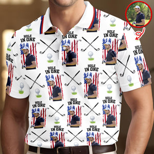Custom Photo Hole In One With American Flag Gift For Golfer CH07 899922