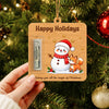 Personalized Character Happy Holidays Wooden Money Holder Ornament, Christmas Cash Gift For Family TH10 171379