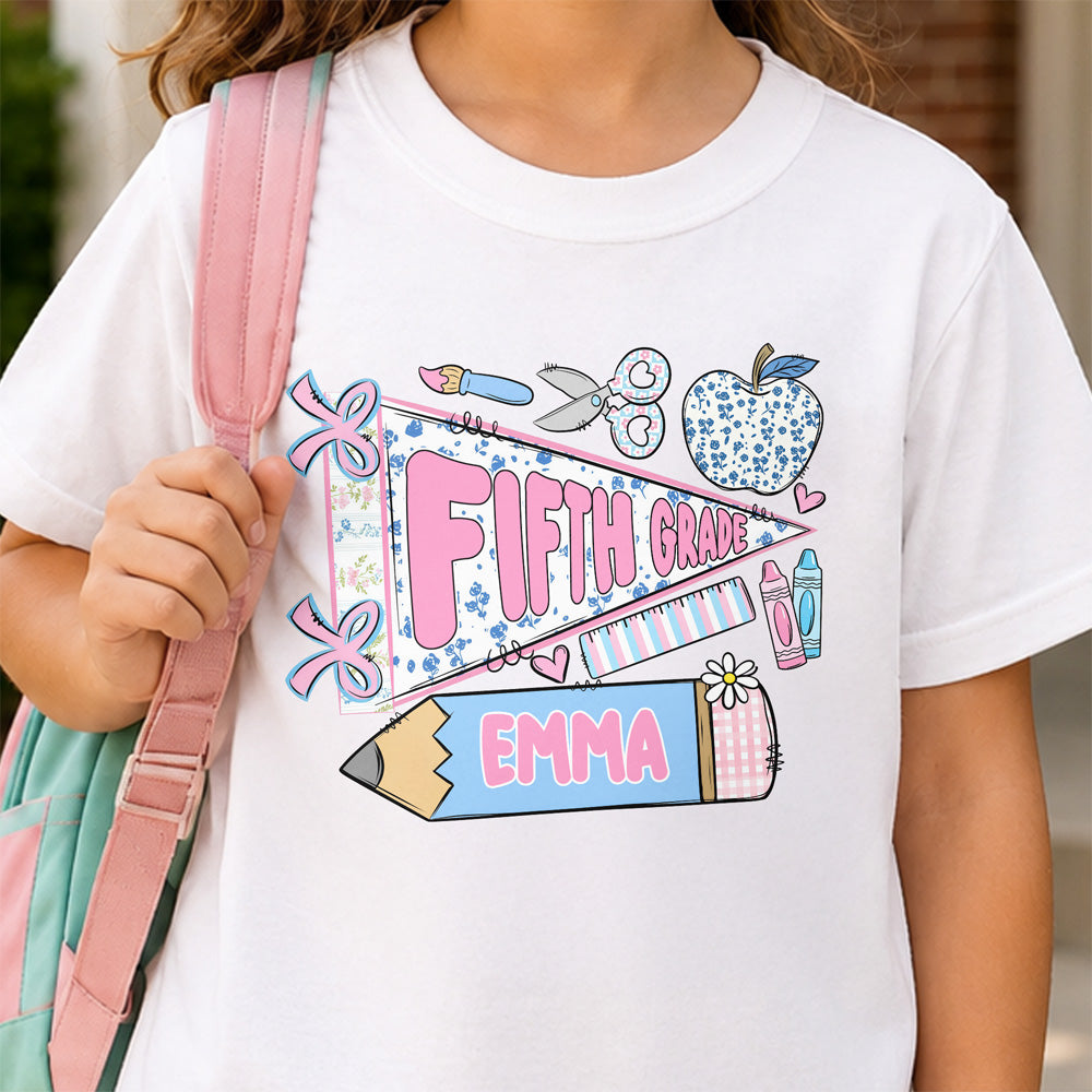Custom Name First Day of Kindergarten Kid Shirt, Back To School Shirt For Daughter HO82 903262