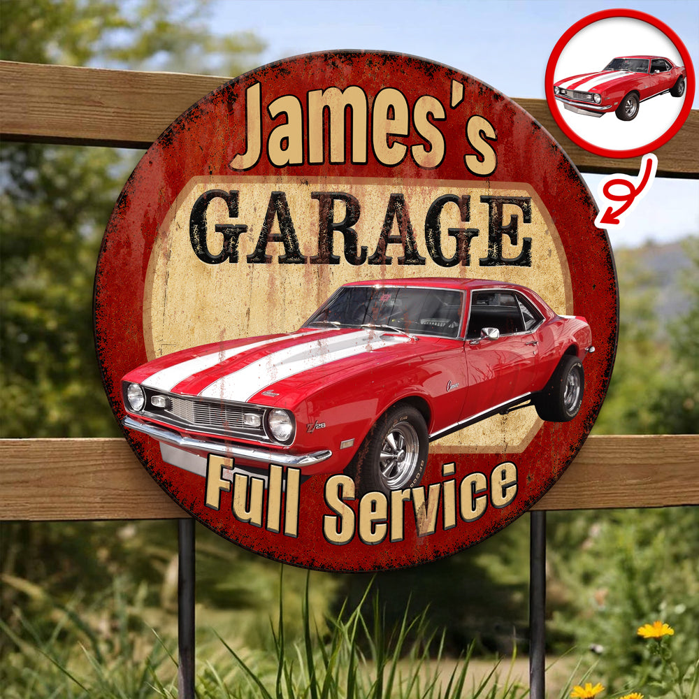 Custom Car Photo Garage Metal Sign - Personalized Gift for Car Lovers CH07 911790