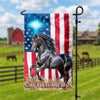 Custom Horse Photo God Bless America Garden Flag TH10 898699