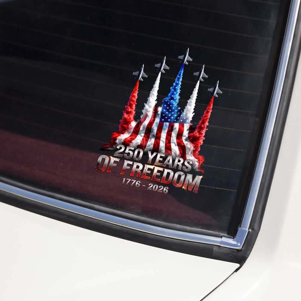 250 Years of Freedom 1776–2026 American Flag Car Window Decal Sticker HO82 902782