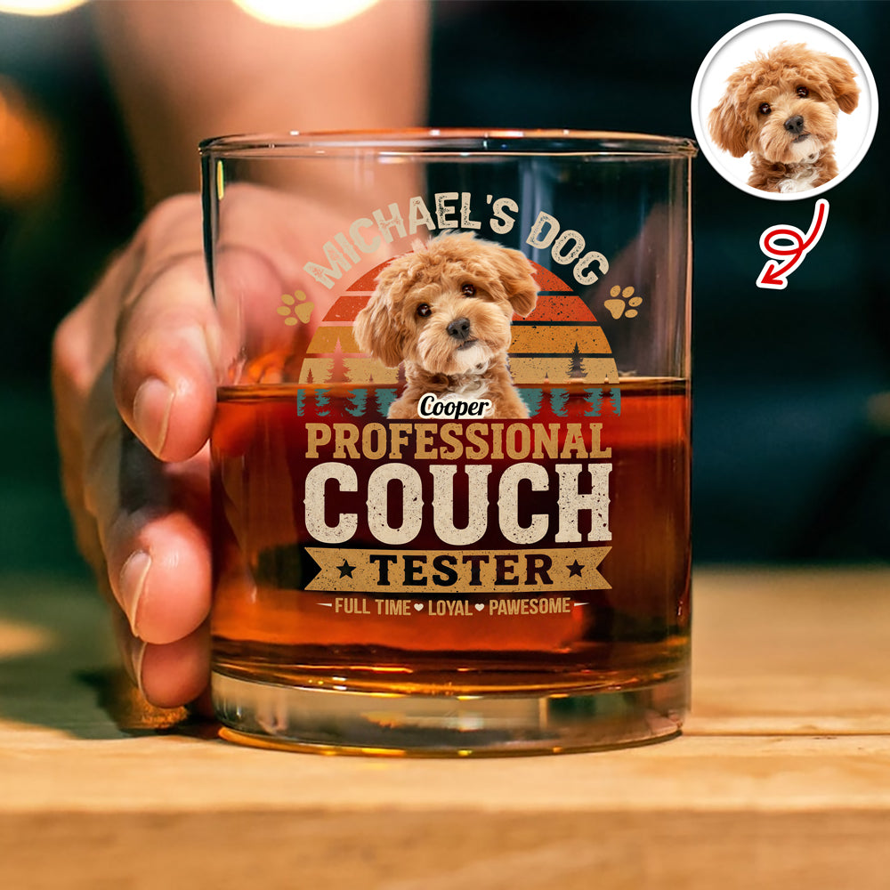 Personalized Professional Couch Tester Whiskey Glass Gift For Dog Lovers HO82 902444