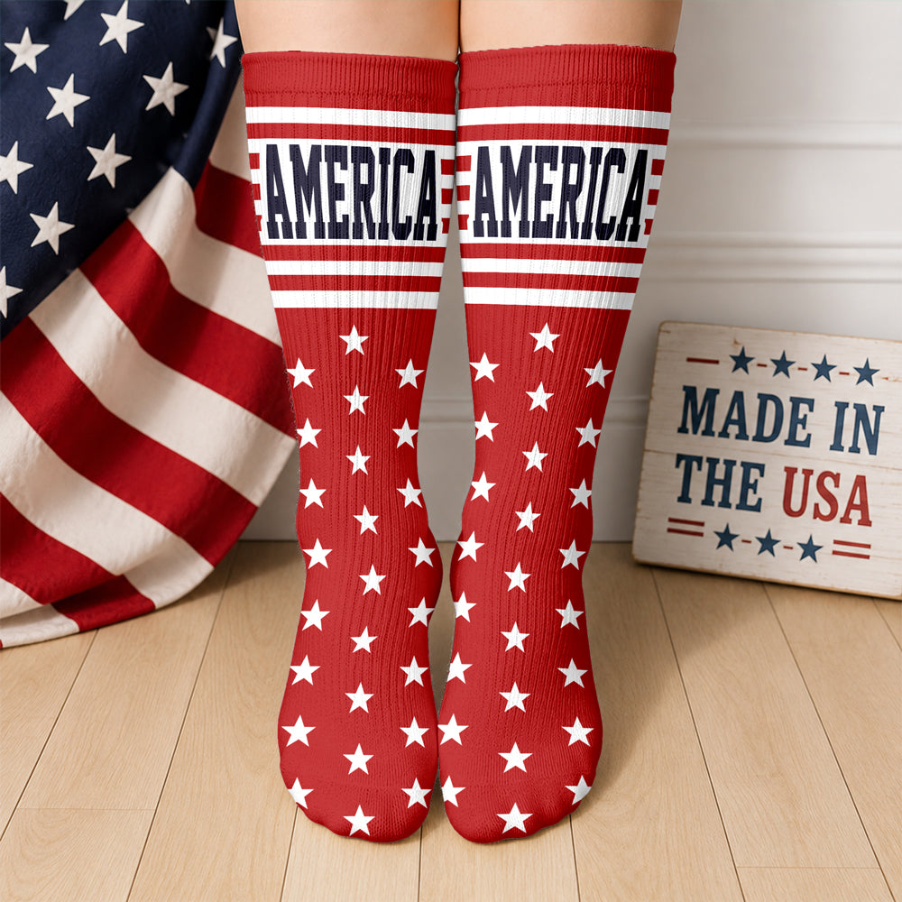 Custom Photo Patriotic 250 Years Of Freedom 1776-2026 Socks LM32 669367