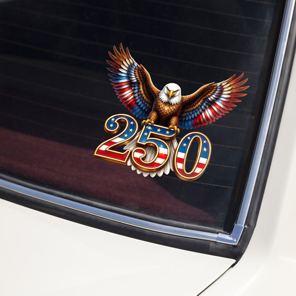 250th Anniversary Patriotic Eagle Badge Car Window Decal Sticker CH07 911682