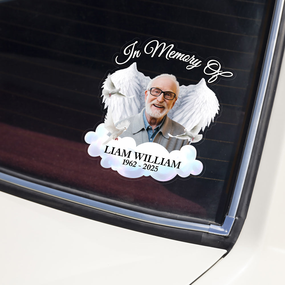 Custom Photo In Memory Of Car Window Decal Sticker Memorial Gift For Family CH07 910210