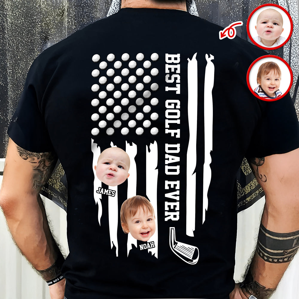 Custom Photo Best Golf Dad Ever Dark Shirt TH10 898453