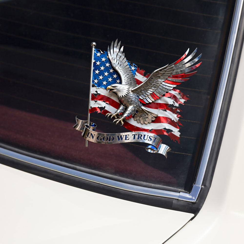 In God We Trust Patriotic Car Window Decal Sticker - American Christian Gift HO82 902150