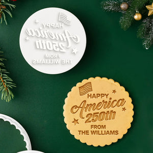 Personalized Happy America 250th Cookie Stamp TH10 898009