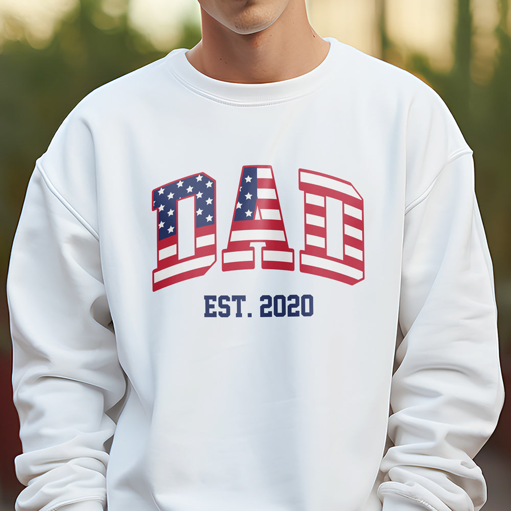 Personalized USA Flag Patriotic Dad Shirt, Gift for Father’s Day HA75 921038