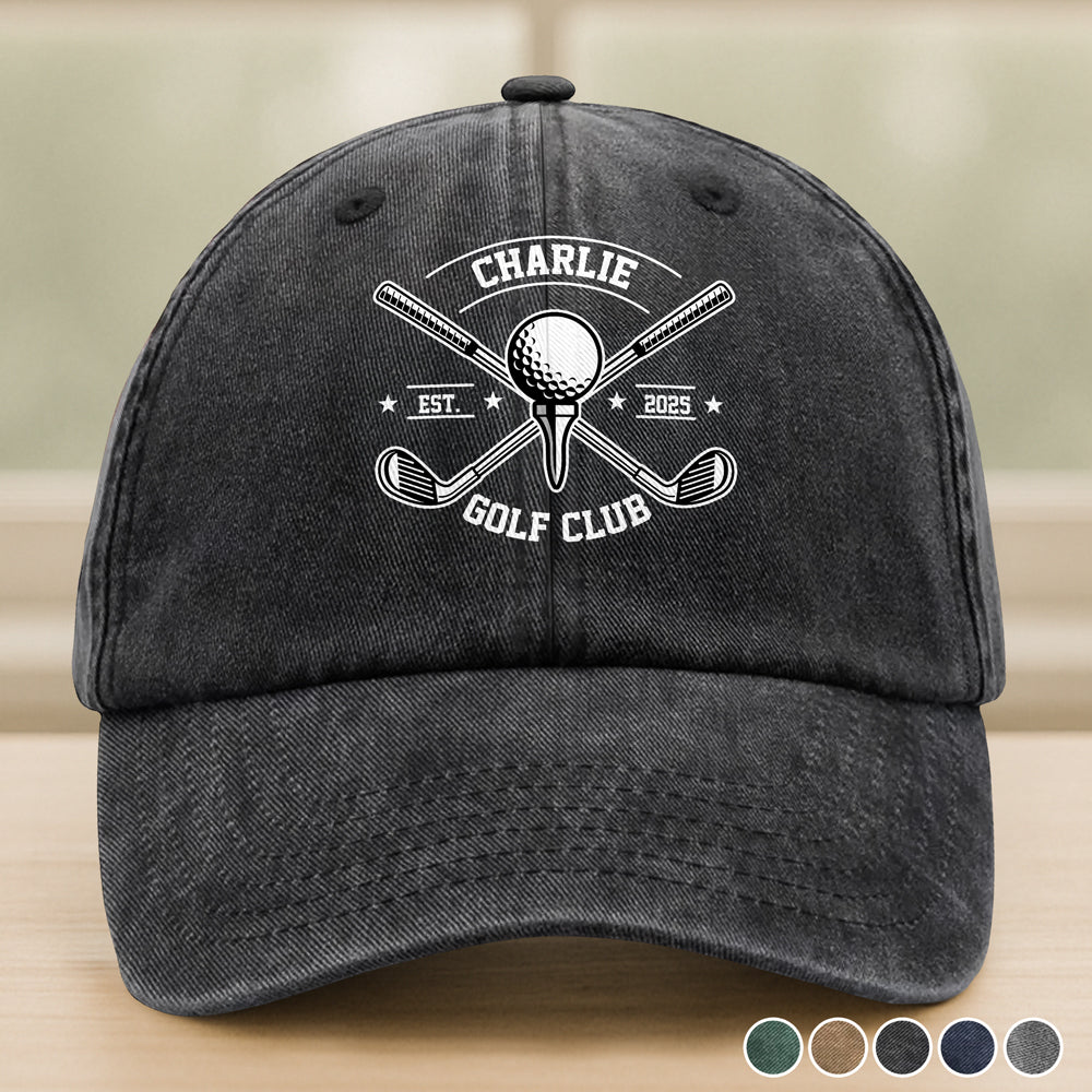 Personalized Custom Name Washed Denim Baseball Cap For Golf Lover TH10 898149