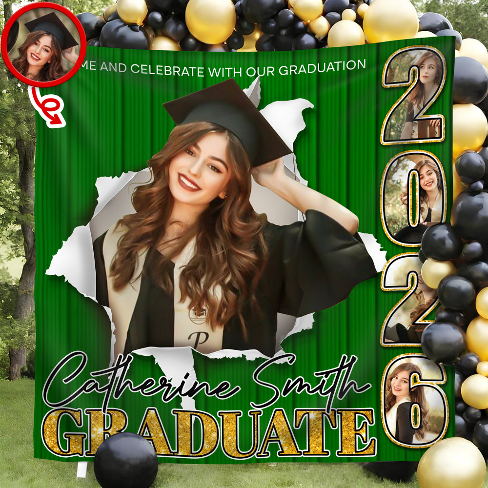 Personalized Graduate Class Of 2026 Backdrop Party Decoration LM32 899459