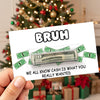 Personalized Funny Merry Christmas Bruh Money Holder Card Gift For Family , Best Friends CH07 180474