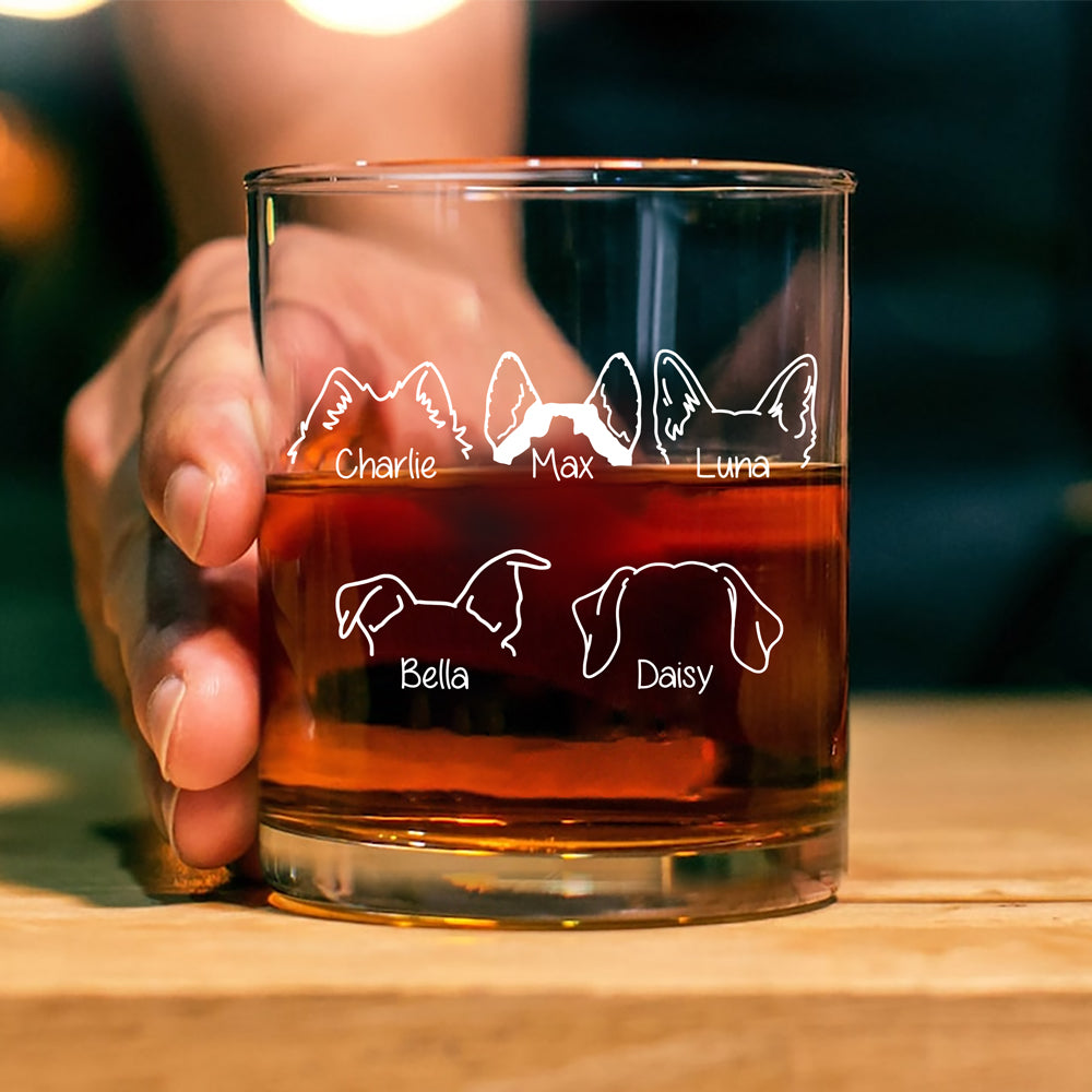 Personalized Dog Ears Whiskey Glass For Dog Lovers CH07 899736