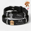 Custom Photo And Name Pet Memorial Wristband Bracelet - Forever In My Heart Pet Lover Gift LM32 669629