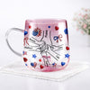 Custom Name Forever Connected, Hand in Hand American Flag Gradient Glass Mug, Personalized Mother’s Day Gift for Mom HO82 902074
