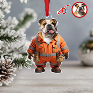Custom Photo Cool Dog Career Uniforms Acrylic Ornament For Dog Lovers HA75 897080