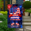 Custom Family Name USA 250th Anniversary 1776-2026 Fireworks Garden Flag LM32 669179