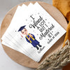 Personalized I Wined A Lot Graduation Napkins For Graduation Party HO82 902194