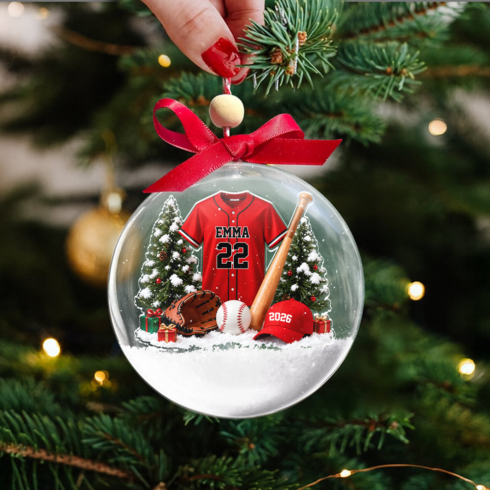 Personalized Custom Name Christmas Ball Ornament For Baseball Player TH10 171221