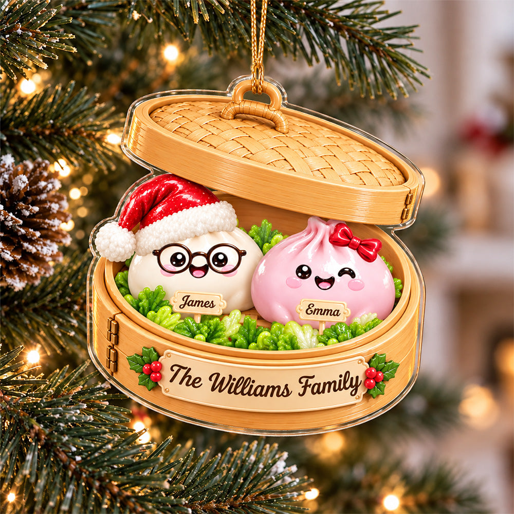 Personalized Steamer Basket Dumpling Christmas Acrylic Ornament Gift For Family LM32 670143