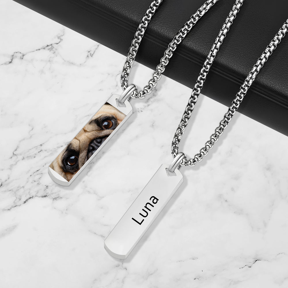 Custom Dog Eyes Photo Long Necklace For Dog Lover TH10 892861