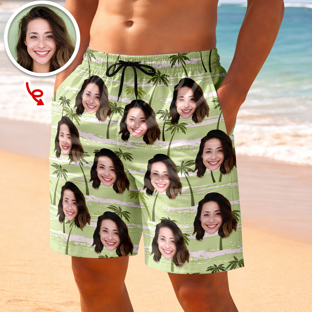 Custom Funny Face Aloha Summer Vacation Beach Short CH07 911268