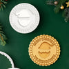 Custom Family Name Christmas Pattern Cookie Stamp – Personalized Christmas Gift for Bakers, Family LM32 669699