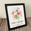 Personalized Mom's Garden Family Birth Flower Picture Frame Gift For Mom, Grandma, Family HA75 920694