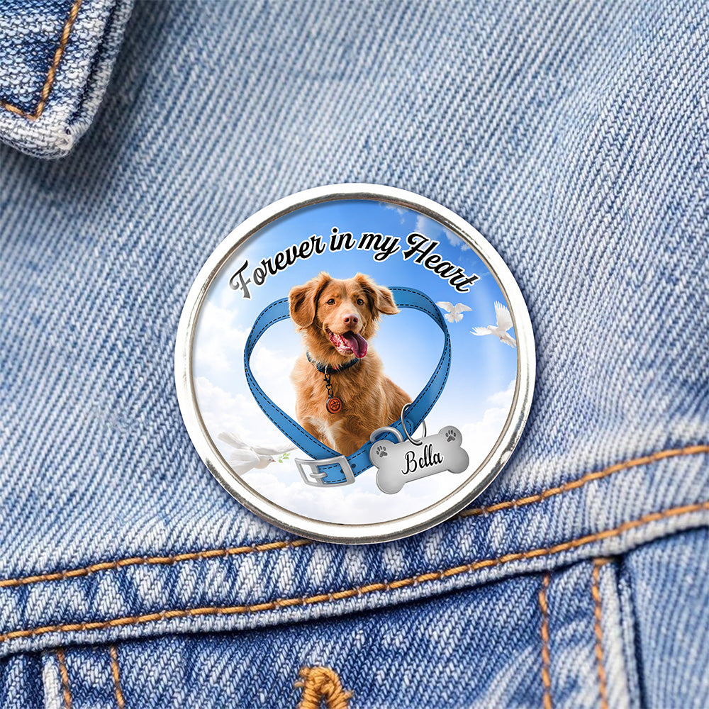 Custom Photo Forever In My Heart Memorial Lapel Pin LM32 899693
