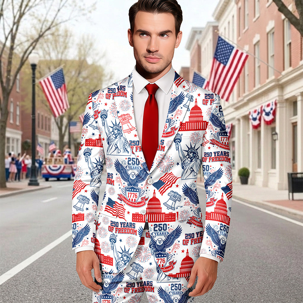 Personalized 250 Years Of Freedom America Men's Suit CH07 911034