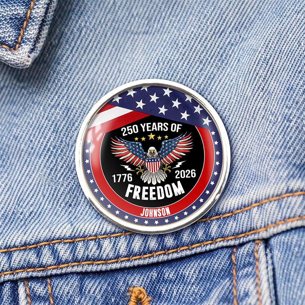 Custom Name America 250 Years of Freedom 1776-2026 Eagle Lapel Pin LM32 899689