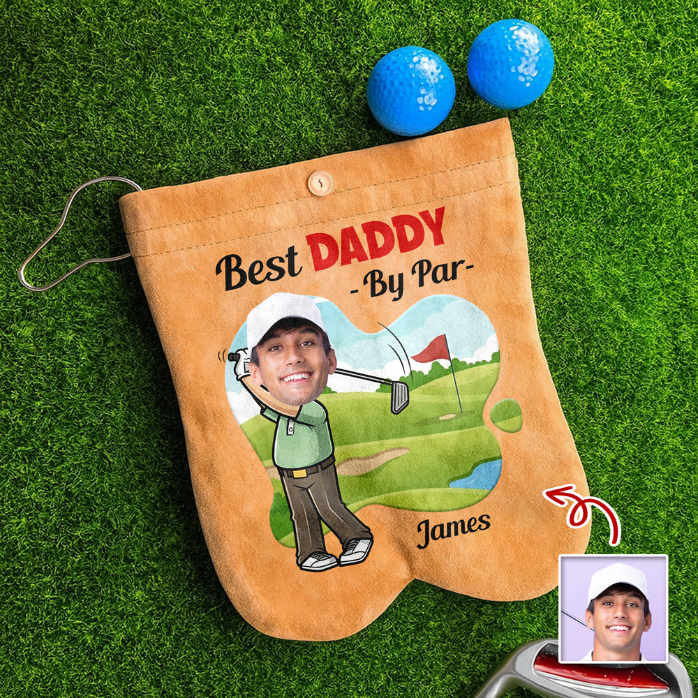 Personalized Best Dad By Par Golf Ball Bag Sack Father’s Day Gift HO82 902466