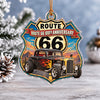 Custom Car Photo 100th Anniversary Of Route 66 Acrylic Ornament, Christmas Tree Decoration Gift CH07 180966