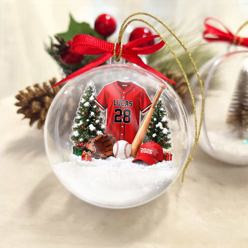 Personalized Custom Name Christmas Ball Ornament For Baseball Player TH10 171221