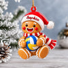 Custom Name Gingerbread Volleyball Acrylic Ornament, Personalized Christmas Decoration for Sports Lovers LM32 670015