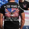 America 250th Anniversary Back & Front Dark Shirt | Bald Eagle Flag Tee for July 4th HO82 901058