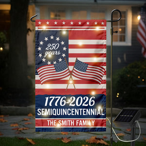 Custom Family Name Semiquincentennial 250th Anniversary LED Garden Flag LM32 895867