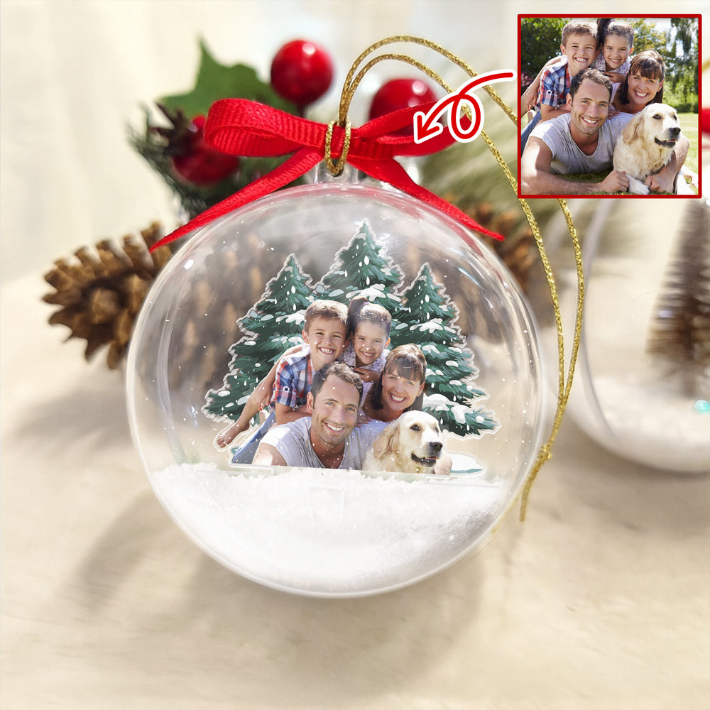 Custom Photo Together Is Our Favorite Place 3D Ball Ornament For Christmas TH10 896069