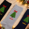 Personalized Name Christmas Tree Embroidered Socks HO82 904016