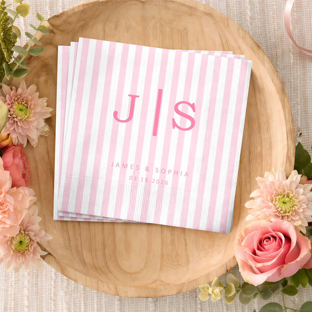 Personalized Wedding Cocktail Napkins, Custom Bridal Shower & Engagement Party Napkins, Reception Decor HO82 902240